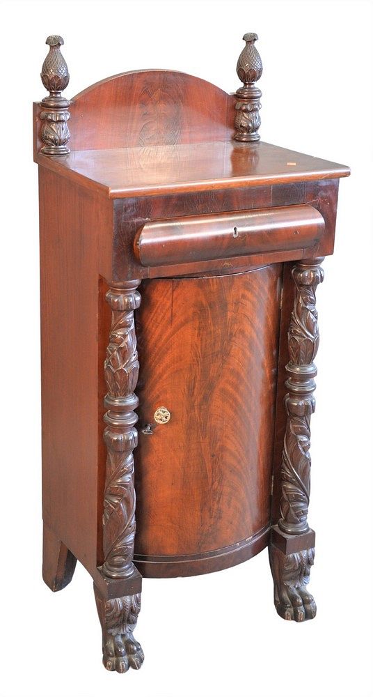 Appraisal: Empire Style Mahogany Cabinet having one drawer over one door