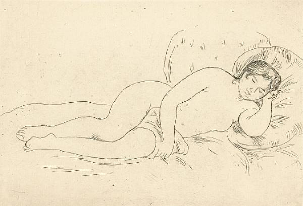 Appraisal: Pierre-Auguste Renoir French - Femme Nue Couchee Tourn e Droite