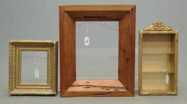 Appraisal: Lot including driftwood frame rabbet size '' x '' th