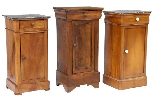 Appraisal: lot of French Louis Philippe period fruitwood bedside cabinets th