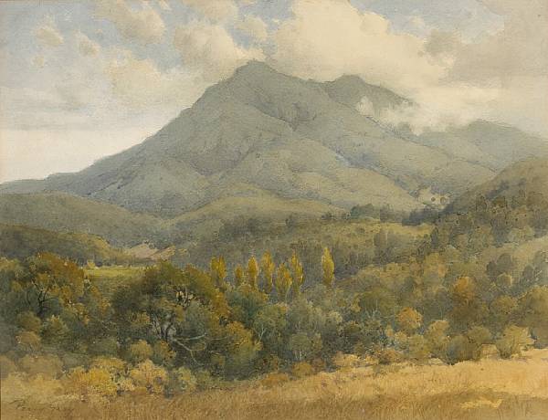 Appraisal: n a Percy Gray - Clouds above Mt Tamalpais signed