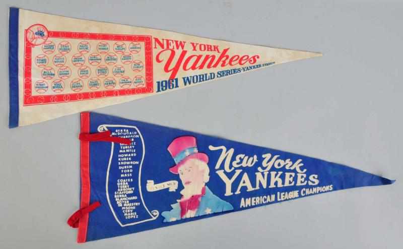 Appraisal: Lot of New York Yankees Pennants Description Includes one American