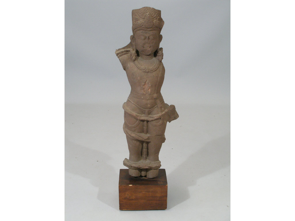 Appraisal: South Asian Sandstone Deity th c or Earlier depicts a