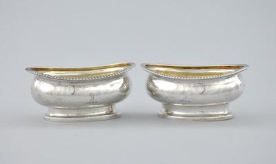 Appraisal: Two English Sterling Silver Master Salts by Samuel Hennell ca