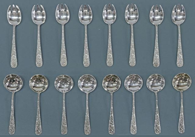 Appraisal: lot of American sterling silver flatware S Kirk Son in