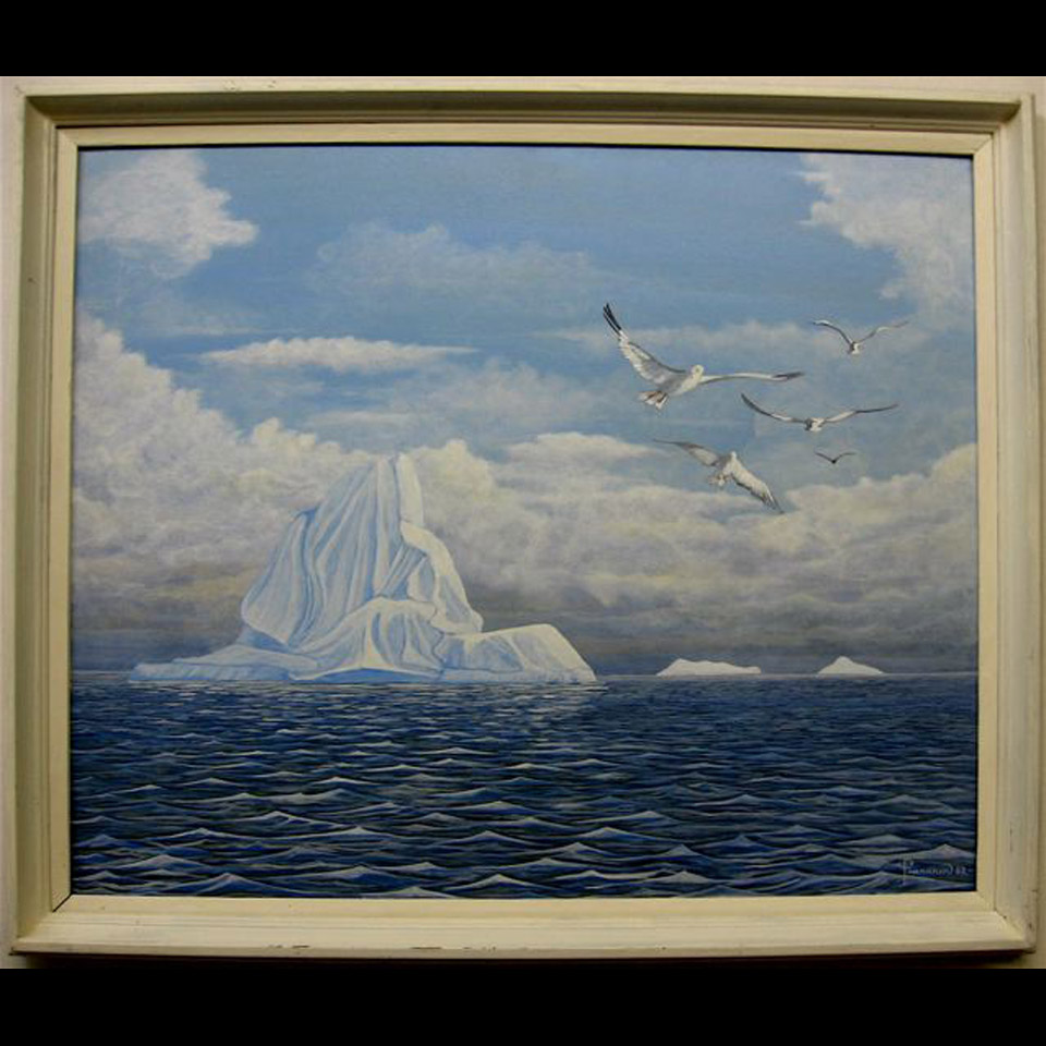 Appraisal: GULLS ROBERT PAANANEN TH CENTURY CANADIAN ACRYLIC ON MASONITE DATED