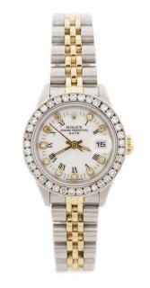 Appraisal: Ladies Rolex Oyster Perpetual w Diamond Bezel A Ladies Rolex