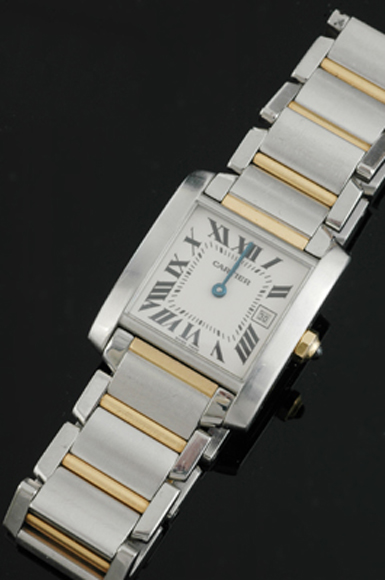 Appraisal: A Gents Cartier Tank Francaise wristwatch Quartz square off white