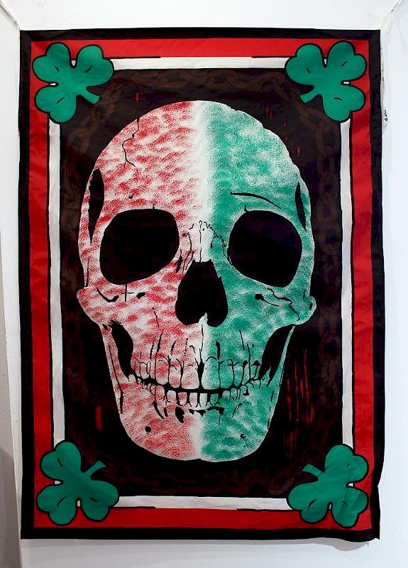 Appraisal: Mike Kelley - Mike Kelley - Banner Skull Silkscreen on