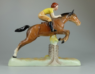 Appraisal: Beswick girl on jumping horse