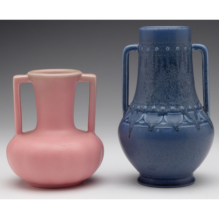 Appraisal: Rookwood vase double handled shape in a pink matte glaze