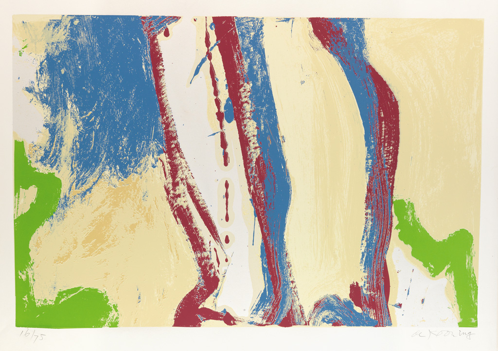 Appraisal: WILLEM DE KOONING Untitled Color screenprint on Arches wove paper