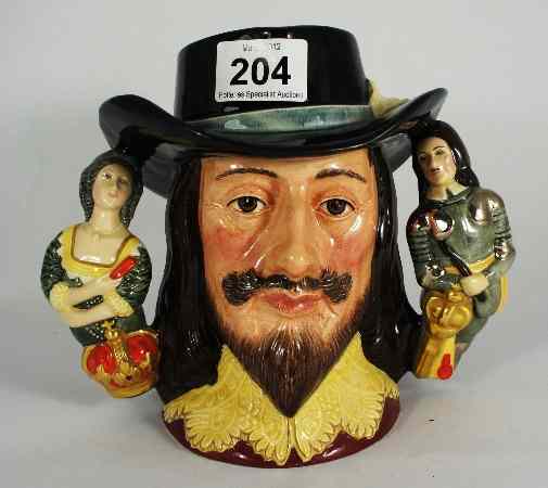 Appraisal: Royal Doulton Large Two Handled Character Jug King Charles D