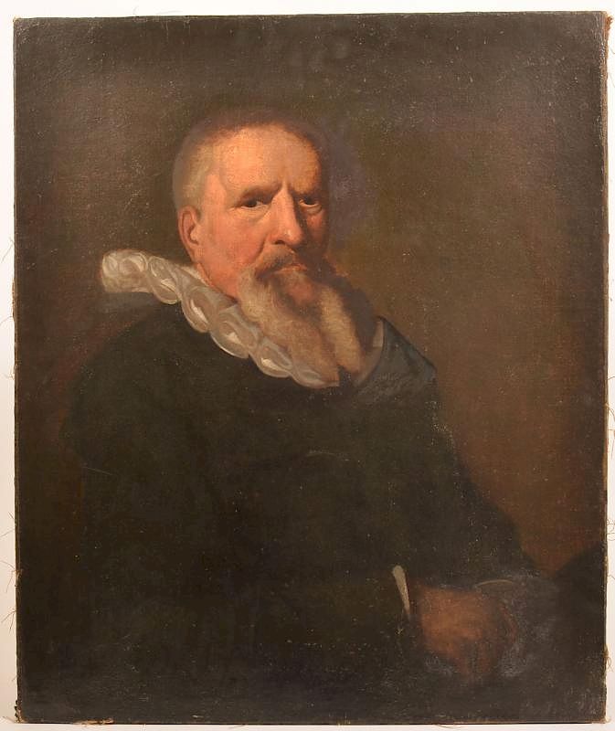 Appraisal: Oil on Canvas Portrait of a Bearded Nobleman Unsigned European