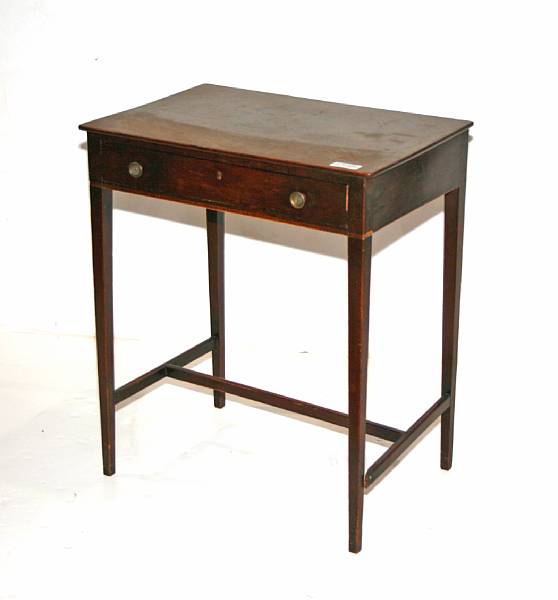 Appraisal: A George III mahogany side table late th century height