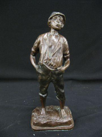 Appraisal: Bronzed Statue of Boy Whistling tall