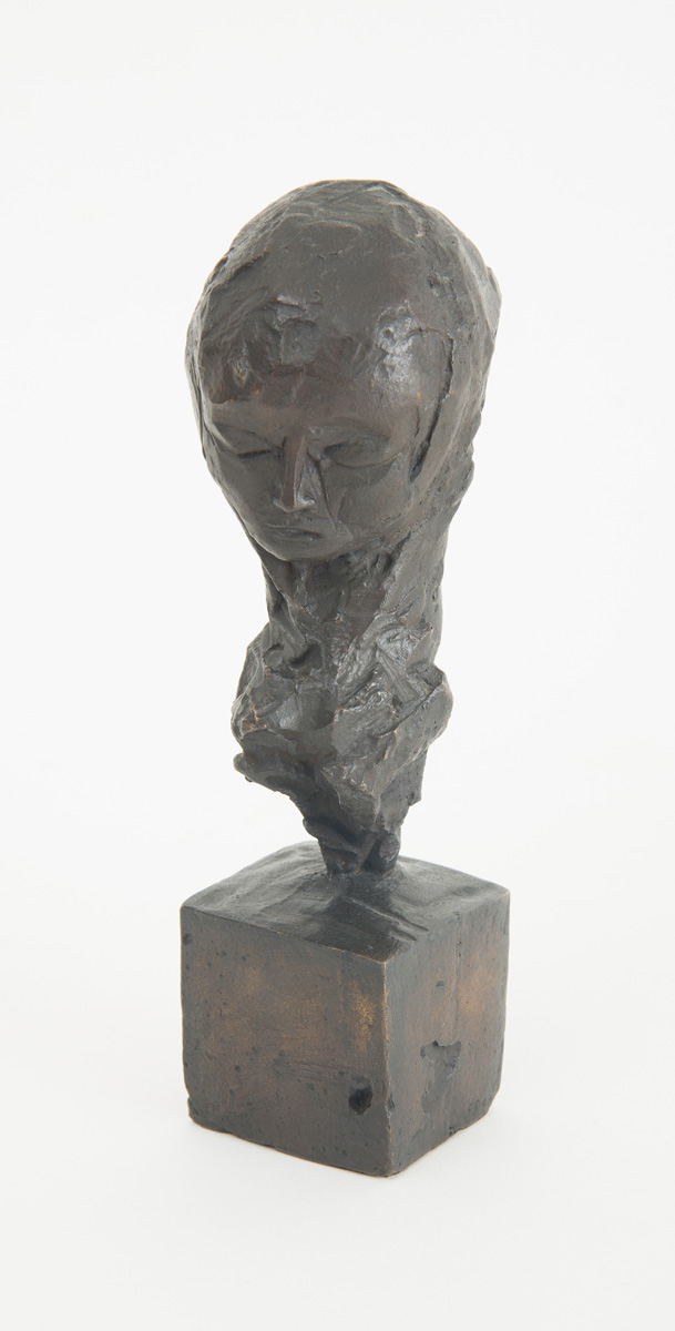 Appraisal: ATTRIBUTED TO BERHARD REDER - HEAD Bronze stamped with initials