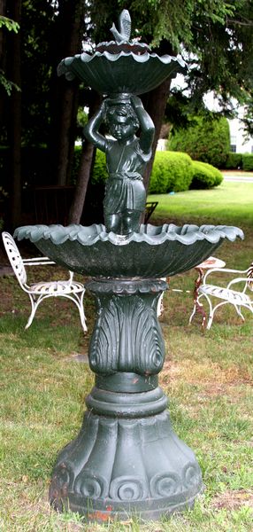 Appraisal: Cast iron fountain h x dia Good condition EST