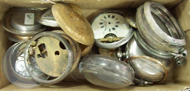 Appraisal: A quantity of silver and other pocket watch cases etc