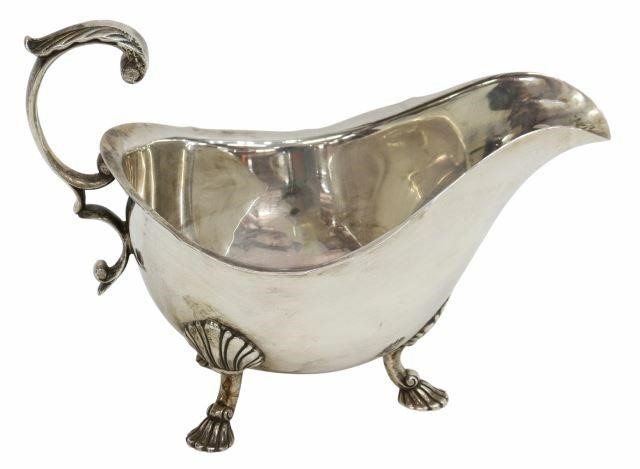 Appraisal: American sterling silver gravy boat Poole in the Georgian pattern