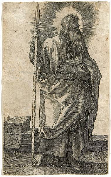 Appraisal: Albrecht D rer German - St Thomas B M Engraving