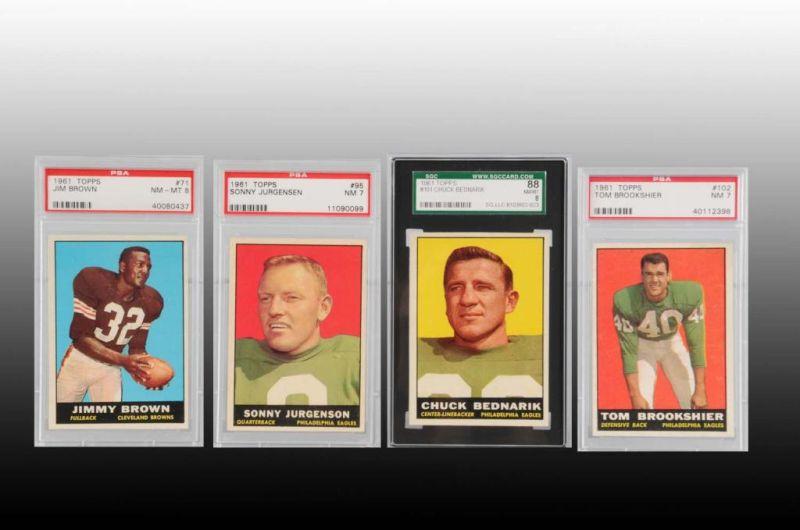 Appraisal: Lot of Topps Football Cards Description Contians Tom Brookshier Philadelphia