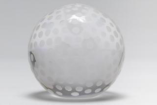 Appraisal: Tiffany Co Crystal Golf Ball Paperweight Tiffany crystal paperweight golf