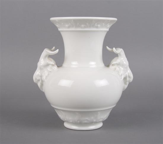 Appraisal: A Royal Berlin Blanc de Chinese Vase Height inches