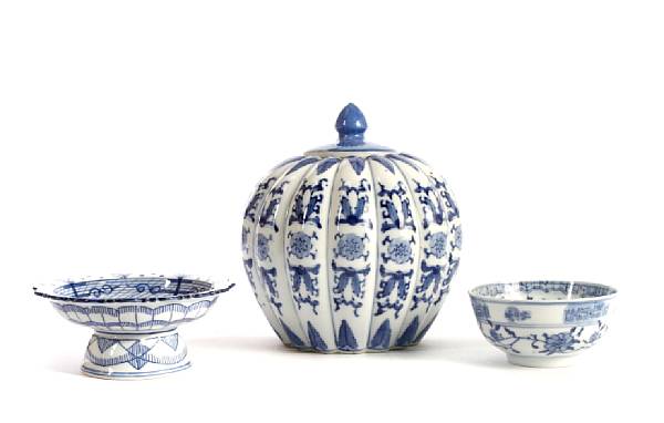 Appraisal: A group of contemporary Asian blue and white and polychromed