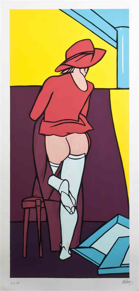 Appraisal: Valerio Adami Italian b Dressing Room serigraph edition XIX XX