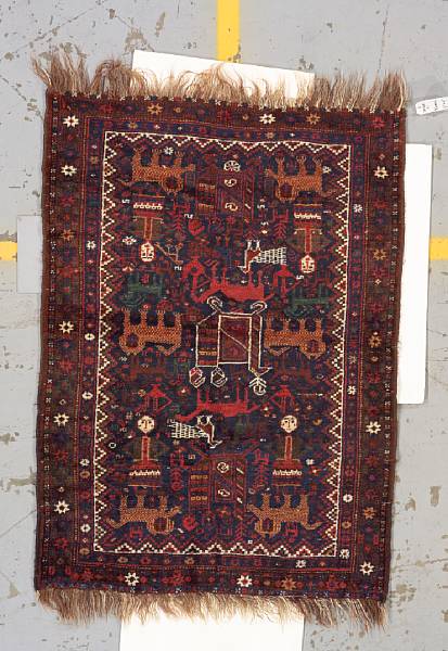 Appraisal: A Khamseh rug Southwest Persia late th century size approximately