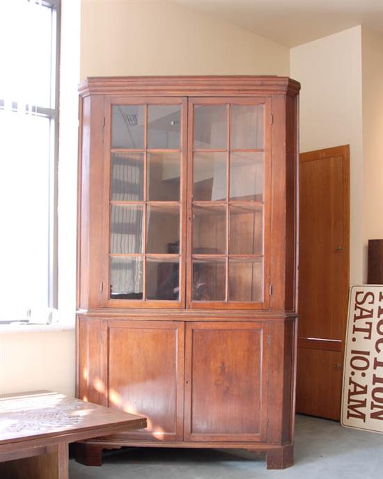 Appraisal: An E th C Southern Corner Cupboard one piece of