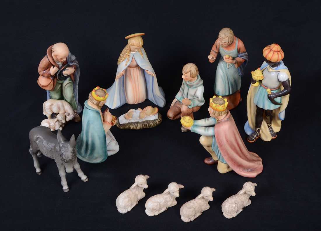 Appraisal: PARTIAL GOEBEL HUMMEL NATIVITY SET pieces total from the classic