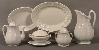 Appraisal: Pcs of Wheat Pattern White Ironstone China Six Pieces of