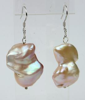 Appraisal: Pair of cultured freshwater pearl and sterling silver earrings Pair