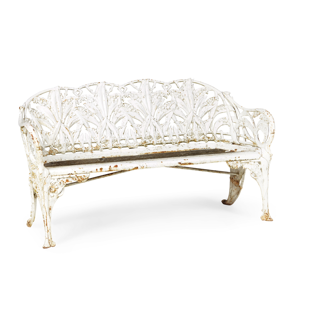 Appraisal: COALBROOKDALE 'LILY OF THE VALLEY' PATTERN CAST IRON BENCH TH