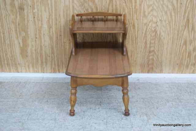 Appraisal: Vintage Maple Tier Sofa Side - End TableFrom an estate