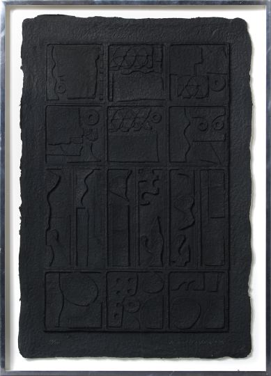 Appraisal: Louise Nevelson American - Moon Garden black cast paper relief