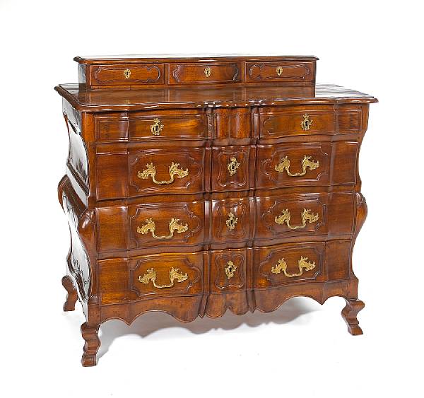 Appraisal: A good early Louis XV walnut commode second quarter th