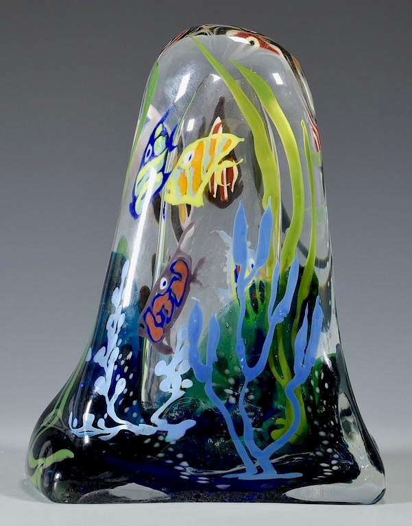 Appraisal: Richard Jolley Glass Fish Sculpture Richard Jolley glass fish sculpture