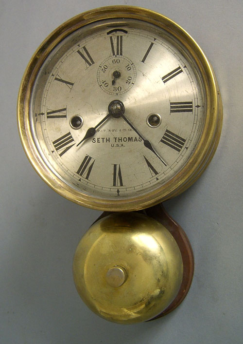 Appraisal: Seth Thomas brass ship's bell clock dated