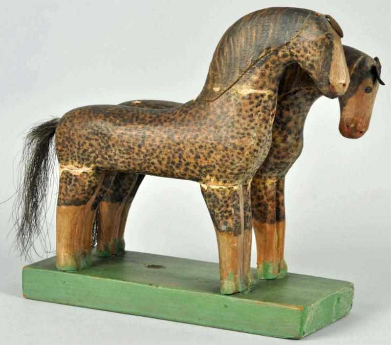 Appraisal: Wooden Folk Art Brubaker Horses Peter Brubaker - Born and