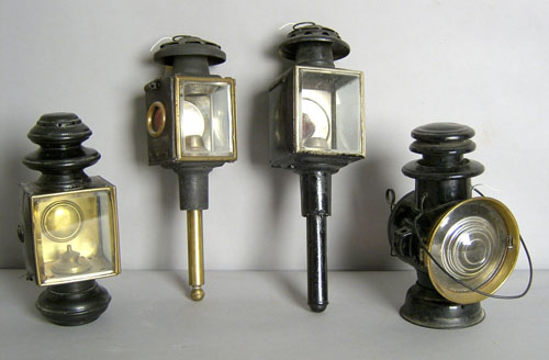 Appraisal: Four coach lanterns th c