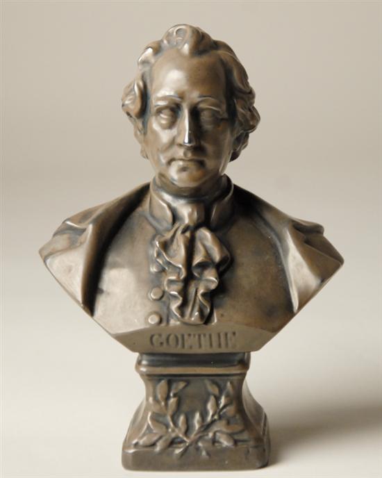 Appraisal: A Ceramic Sculpture of Goethe Bavarian marked crown over N