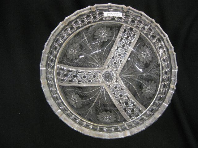 Appraisal: Brilliant Period Cut Glass Bowl cane cut work with panels