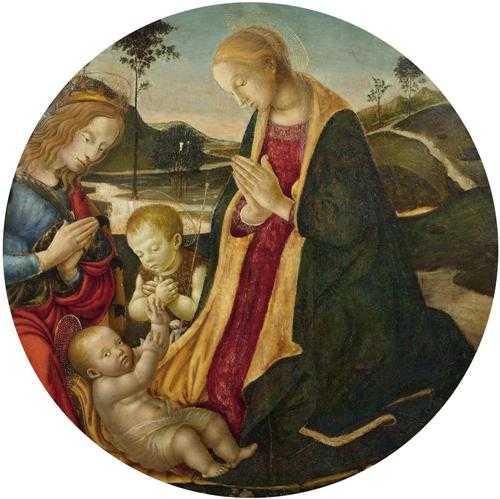 Appraisal: FLORENCE TH CENTURY Madonna and Child with John the Baptist