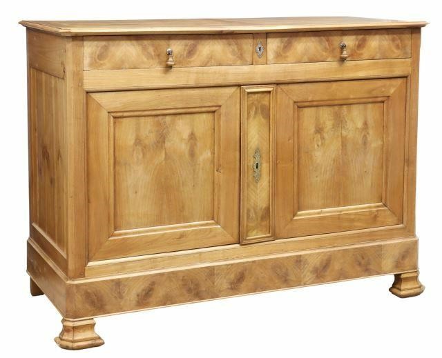 Appraisal: French Louis Philippe period fruitwood sideboard mid th c canted