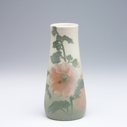 Appraisal: ROOKWOOD Vellum tapering vase beautifully painted by Irene Bishop with