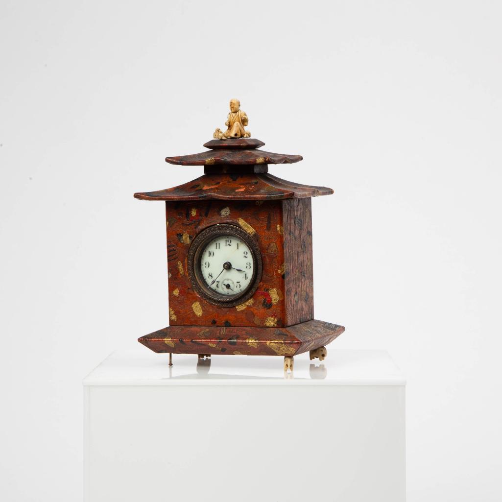 Appraisal: WILLIAM L GILBERT PAGODA CLOCK MID TH CENTURY Gilbert Clock