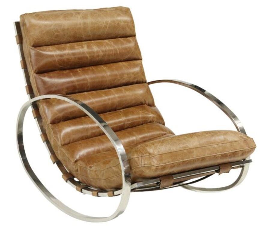 Appraisal: Italian modern Ellipse rocking chair attributed to Renato Zevi Italian